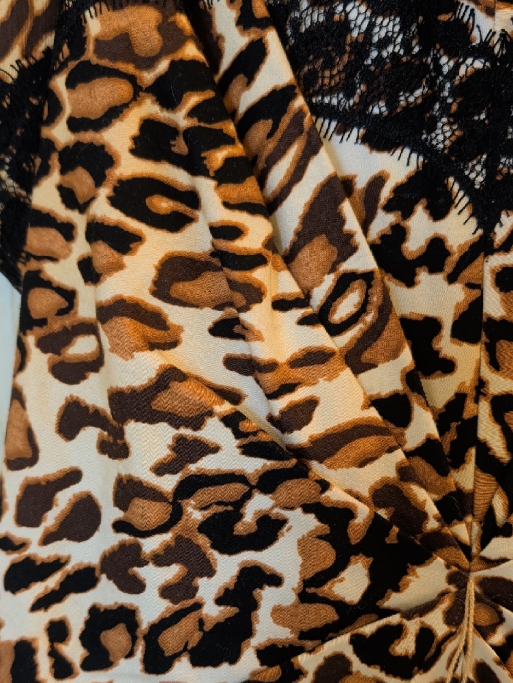 Guess Leopard Print Slip Dress Size 8 Cotton Spandex Cheetah Bodycon Mini Dress - Picture 5 of 11